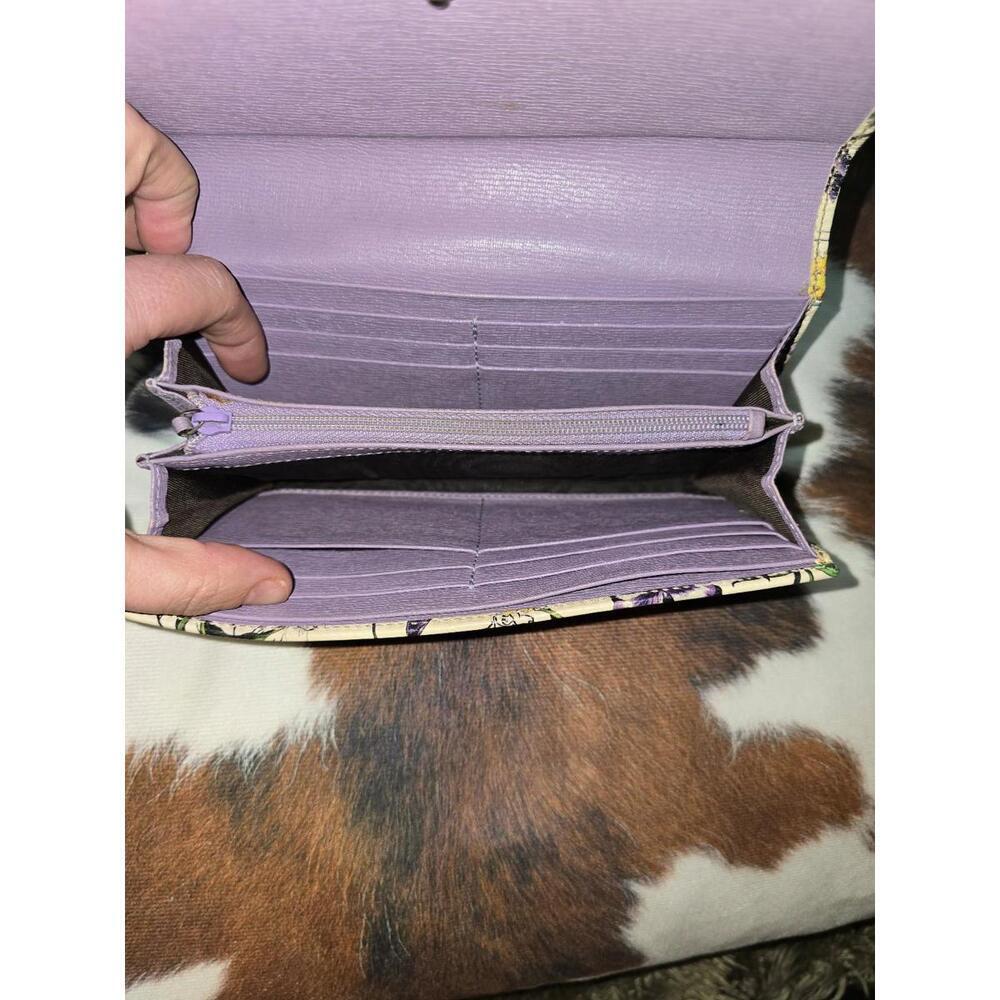 GUCCI Women's Long Wallet Nice Flora Leather White Used - Picture 4 of 10